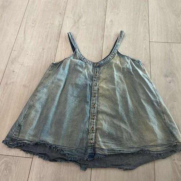 Anthropologie Pilcro Sleeveless Chambray Tank Top size s - Picture 3 of 8